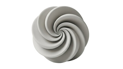 Modern spiral design with smooth white curves on black background