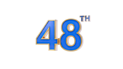 48th Anniversary Celebration on White Background