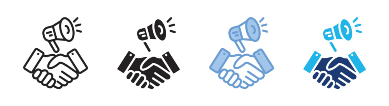 Affiliate marketing icon set multiple style collection