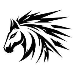 Horse head silhouette vector design