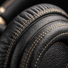 close-up of high-end headphones