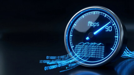 Fast Internet Connection Speed and Data Transmission Concept