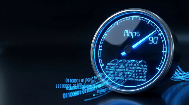 Fast Internet Connection Speed and Data Transmission Concept