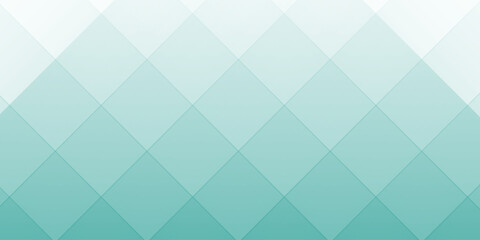 Fototapeta premium Abstract modern design green turquoise and white grid pattern background with space for your text.