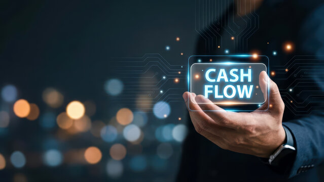 Digital Cash Flow Management Concept - Powered by Adobe