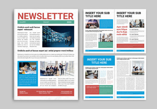 Newsletter Template Design Layout