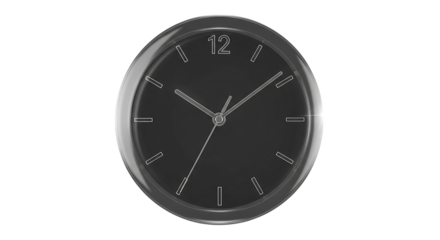 Elegant Black Clock A Timeless Symbol of Punctuality.