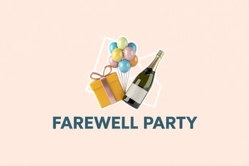 Celebrate departures and new beginnings with festive champagne, balloons, and gifts, marking a special farewell party occasion with joy and excitement.
