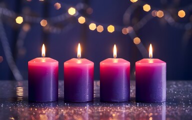 christmas candles and decorations