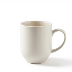 CERAMIC CUP, Minimalist Coffee Mug Isolated on White