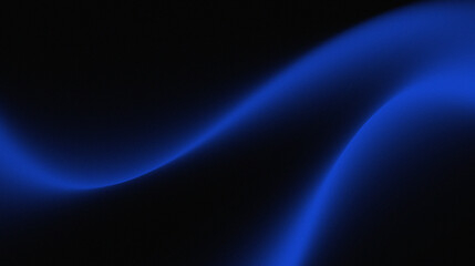 Abstract blue background with modern visual style, with smooth and curved light waves or energy flows for technology, music or futuristic themed presentations or graphic designs.