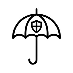 Umbrella with shield emblem