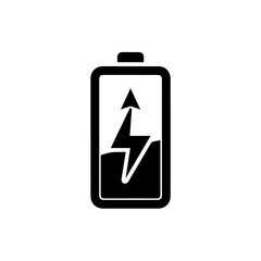 Battery with lightning symbol