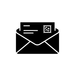 Closed envelope with stamp