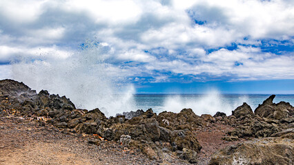 Obraz premium South of réunion island in Indian Ocean langevin peninsula
