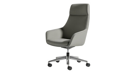 Fototapeta premium Modern Office Chair with Ergonomic Design and Swivel Base.
