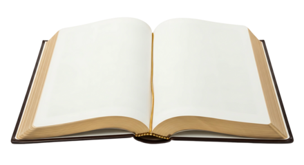 Open Book with Blank Pages Ready for Your Text or Design.