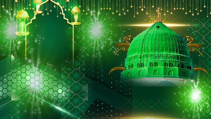 Islamic Banner, Backdrop, Banner, Poster, Mediawall, Roza e Rasool Banner  © Rani 