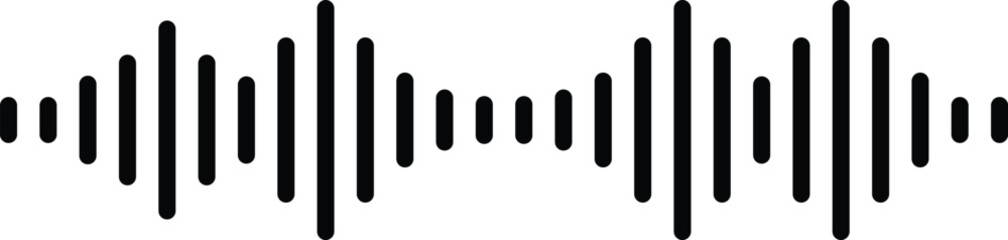 Abstract sound wave visualization equalizer bars for audio spectrum analysis minimalist vector graphic for music and technology concepts