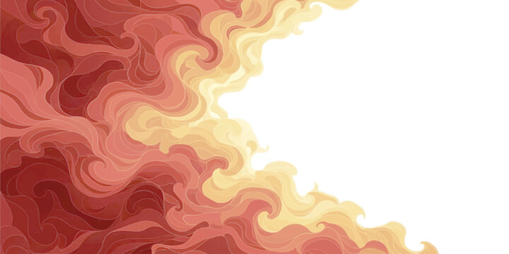 Abstract flowing waves of warm colors in a swirling pattern