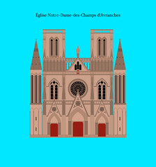 &Eacute;glise Notre-Dame-des-Champs d'Avranches, France