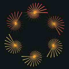 vector illustration of a fireworks