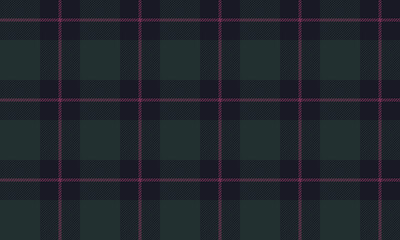 Seamless plaid fabric in green, navy, and pink, ideal for fashion design, clothing, skirts, trousers, and dresses in modern and classic styles.