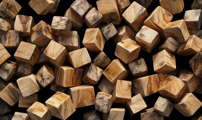 Wooden cube blocks texture background pattern building construction concepts