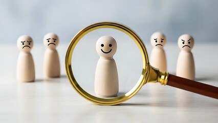 Identifying the perfect candidate among a diverse group using a magnifying glass for human resources