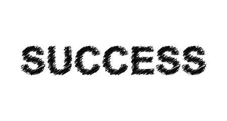 Success lettering typography design
