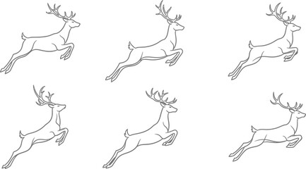 Jumping deer pattern