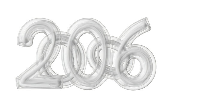 Transparent inflatable numbers '206' forming a celebratory design