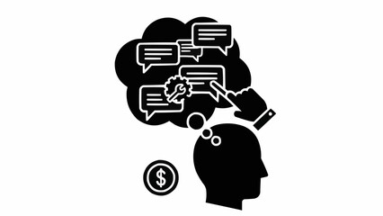 Business Mind Thinking About Financial Ideas and Communication.