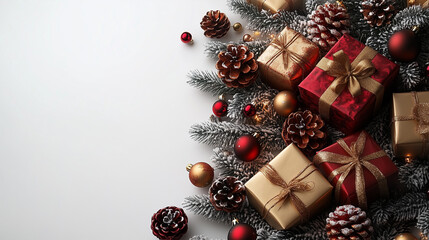 Christmas decoration on background. Merry Christmas and happy New Year background