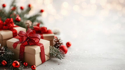 Christmas decoration on background. Merry Christmas and happy New Year background