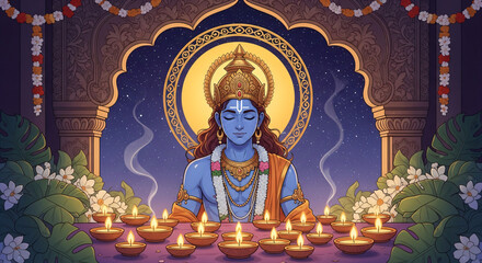 Maha shivratri festival background with shiv ling card