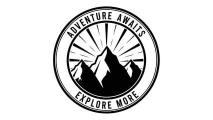 Adventure Awaits Explore More Mountain Emblem.