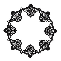 Elegant ornamental floral design, perfect for decorative and artistic projects