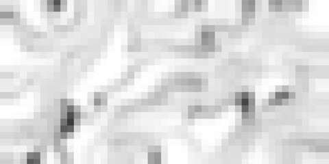 White Grey Background of Squares.  Banner for your design. Geometric style. Mosaic grid. Abstract squares background. Pixel mesh.