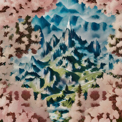 Spring, Majestic Mountain Scenery