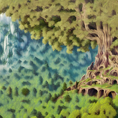 Enchanted forest, Fantasy nature, Magical tree