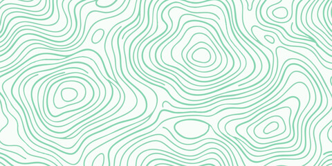 Minimalist green topographic map contour lines seamless background texture. © Dhani