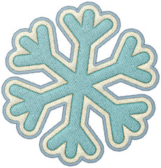 Christmas patchwork element snowflake embroidery badge winter textile decoration