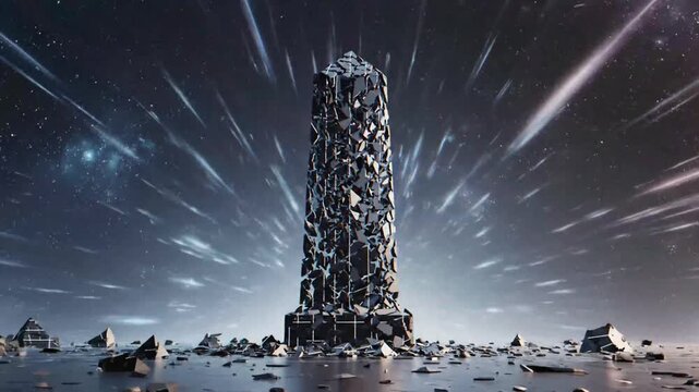 Cosmic destruction Cubes shattering in the void