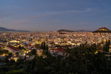 Night View of Athens