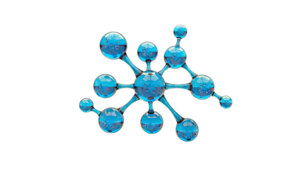 3D Render of a Molecule Structure on White Background