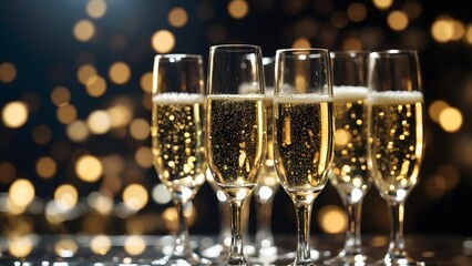 glasses of champagne