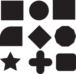 set of black and white labels