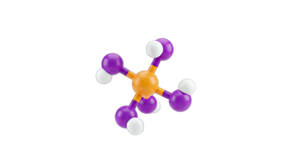 3D Molecular Structure Isolated on White Background