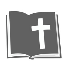 Obraz premium Open book with white cross symbol